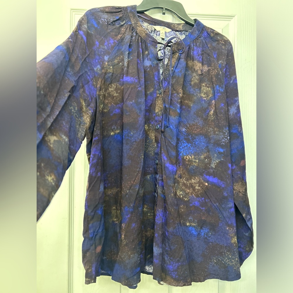 Terra & Sky Purple and Black Blouse